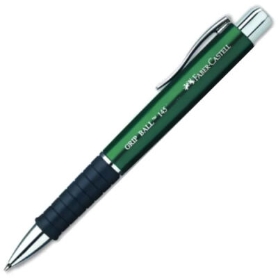 Faber-Castell 1456 Grip Ball Tükenmez Kalem 0,8 mm, Yeşil - 1