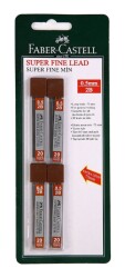 Faber-Castell 4 Lü Blister, 0,5 mm Min 2B 75 mm 20 lİ - FABER-CASTELL