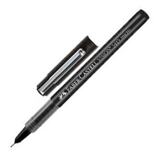 Faber-Castell 5415 Vision İğne Uç Roller Kalem, Siyah - 1