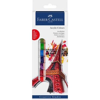Faber-Castell Akrilik Boya Takımı 12 Renk - 1