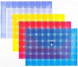 Faber-Castell Çıtçıtlı Dosya Çizgi Desenli, Mavi - FABER-CASTELL