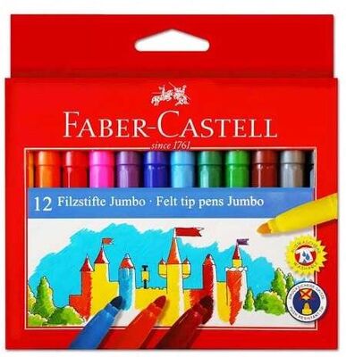 Faber-Castell Jumbi-Neon Floresan Markör 12 Renk - 1