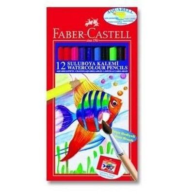 Faber-Castell Karton Kutu Aquarel Boya Kalemi 12 Renk - 1
