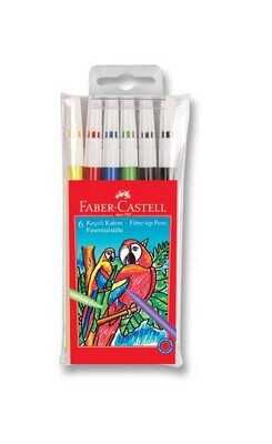 Faber-Castell Keçeli Boya Kalem Takımı 6 Renk - 1