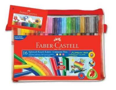 Faber-Castell Keçeli Boya Kalem Takımı Eğlenceli 16 Renk - 1