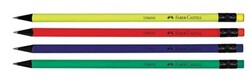 Faber-Castell Kurşun Kalem Siyah Lata Renkli Silgili - FABER-CASTELL