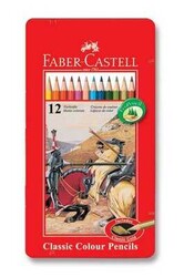 Faber-Castell Kuru Boya Kalem Takımı Metal Kutu 12 Renk - 1
