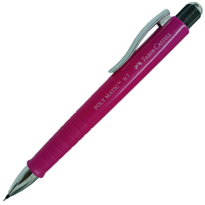 Faber-Castell Metalik Poly Matic Mekanik Kurşun Kalem, Pembe 0,7 mm - 1