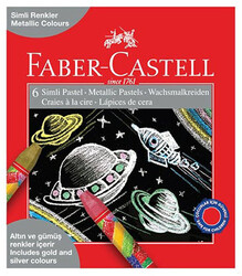 Faber-Castell Pastel Boya Takımı Karton Kutu Metalik 6 Renk - 1