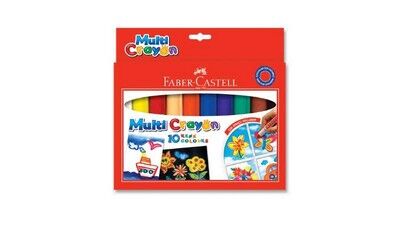 Faber-Castell Multi Crayon Jel Mum Boya Takımı 10 Renk - 1