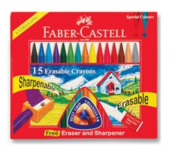 Faber-Castell Silinebilir Mum Boya 15 Renk - 1