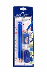 Faber-Castell Sınav Seti 4 Kalem Silgi Kalemtraş - FABER-CASTELL