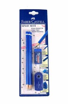 Faber-Castell Sınav Seti 4 Kalem Silgi Kalemtraş - 1