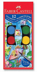 Faber-Castell Sulu Boya Takımı Büyük Boy 12 Renk - FABER-CASTELL