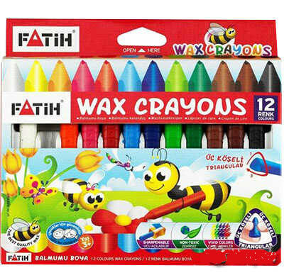 Fatih Mum Boya Takımı Wax 12 Renk - 1