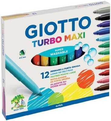 Giotto Keçeli Boya Kalem Takımı Maxi 12 Renk - 1