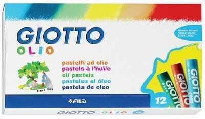 Giotto Pastel Boya Takımı Yuvarlak Gövde Karton Kutu 12 Renk - 1