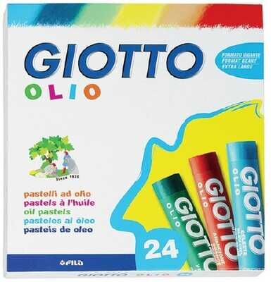 Giotto Pastel Boya Takımı Yuvarlak Gövde Karton Kutu 24 Renk - 1