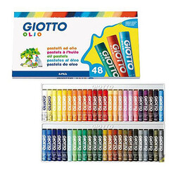 Giotto Pastel Boya Takımı Yuvarlak Gövde Karton Kutu 48 Renk - 1