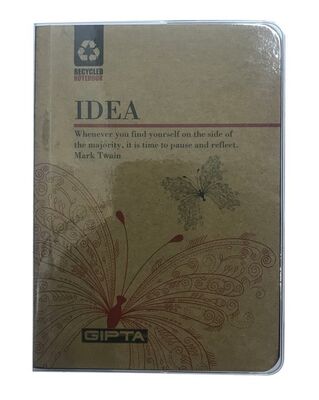 Gıpta 2141 Idea Plastik Şeffaf Kapak Kraft Bloknot A6 Düz 96 yp - 4