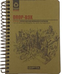 Gıpta Drop-Box Sert Kapak,Spiralli Kraft yp Defter 13x18 cm 100 yp - 2