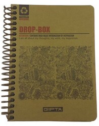 Gıpta Drop-Box Sert Kapak,Spiralli Kraft yp Defter 13x18 cm 100 yp - 4