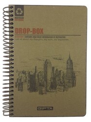 Gıpta Drop-Box Sert Kapak,Spiralli Kraft yp Defter 17x24 cm 100 yp - 1