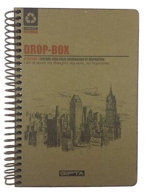 Gıpta Drop-Box Sert Kapak,Spiralli Kraft yp Defter 17x24 cm 100 yp - 1