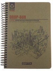 Gıpta Drop-Box Sert Kapak,Spiralli Kraft yp Defter 17x24 cm 100 yp - 3