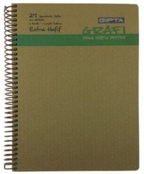 Gıpta Grafi ,Sert Kapak, Spiralli Extra Hafif 2+1 Ayraçlı Defter , 22,5x30cm 120yp - 2