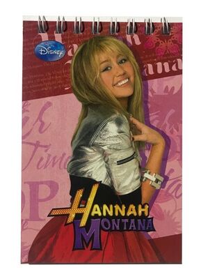 Hannah Montana A7 Karton Kapak Spiralli Cep Bloknot Çizgili 40 yp - 2