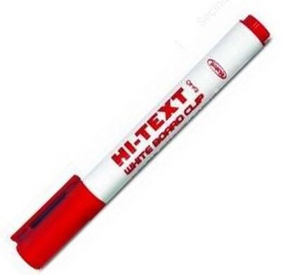 Hi-text 640 Beyaz Tahta Kalemi, Kırmızı - 1