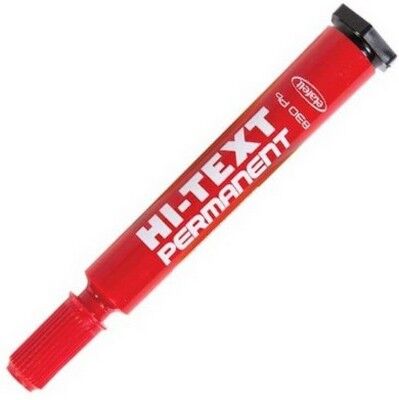 Hi-text 830 PB Permanent Markör Yuvarlak Uç, Kırmızı - 1