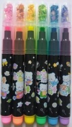 Kawaii Uzay Ayıları Yıldız Şekilli Uçlu Fosforlu Kalem Takımı 6 Renk - OFİSKUTUM