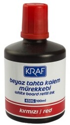 Kraf Beyaz Tahta Kalem Mürekkebi 100 ml Kırmızı 450G 