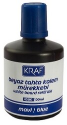 Kraf Beyaz Tahta Kalem Mürekkebi 100 ml Mavi 450G 
