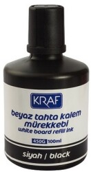 Kraf Beyaz Tahta Kalem Mürekkebi 100 ml Siyah 450G 