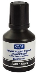 Kraf Beyaz Tahta Kalem Mürekkebi 30 ml 445G Siyah 