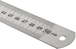 Kraf Çelik Cetvel 50 Cm Inch Ölçülü 550G - KRAF