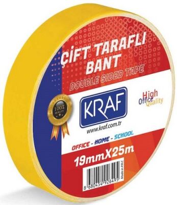 Kraf Çift Taraflı Bant 19mm x 25M 2519G - 1