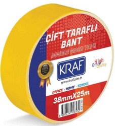 Kraf Çift Taraflı Bant 38mm x 25M 2538G - KRAF