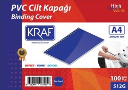 Kraf Cilt Kapağı A4 100 Lü 512G Lacivert - KRAF
