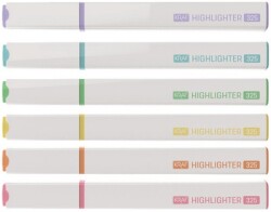 Kraf Fosforlu Kalem Yassı Gövde 325 6 Lı - KRAF