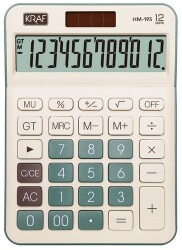 Kraf Hesap Makinesi Masaüstü 12 Hane HM-195 G Yeşil - KRAF