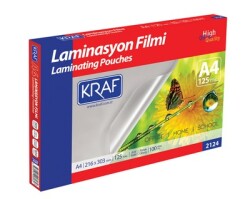Kraf Laminasyon Filmi Parlak A4 125Mıc 100Lü 2124 - KRAF