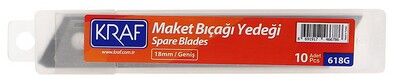 Kraf Maket Bıçağı Yedeği Geniş 100 Lü 618G - 2