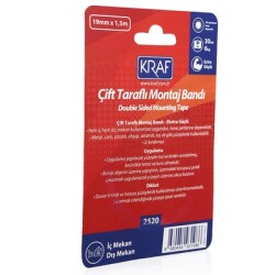 Kraf Montaj Bandı Çift Taraflı Extra Güçlü Dış Mekan 19mm X 1,5M 2520G - 4