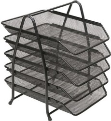 Kraf Perfore Evrak Rafı Metal 5 Katlı 420G Siyah - KRAF