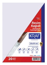 Kraf Resim Kağıdı 25X35 20 Li - KRAF