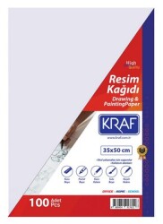 Kraf Resim Kağıdı 35X50 100 Lü - KRAF
